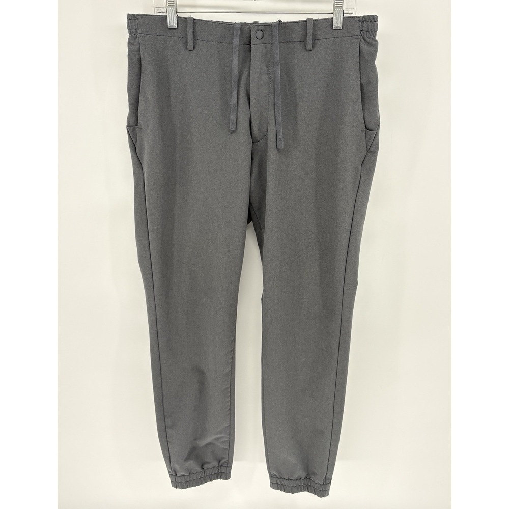 Uniqlo Ultra Stretch Smart Jogger Pants Gray Drawstring Active Tech Casual Men L